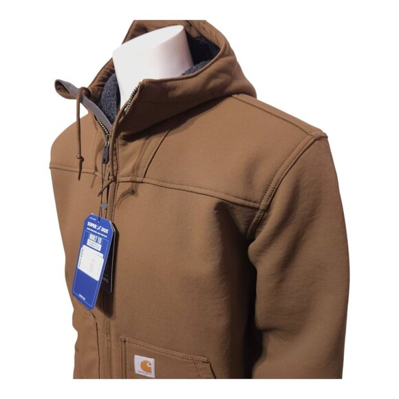 NWT Carhartt Super Dux Sherpa-Lined Jacket MED Brown Cozy & Durable ($149 MSRP) - Picture 3 of 13